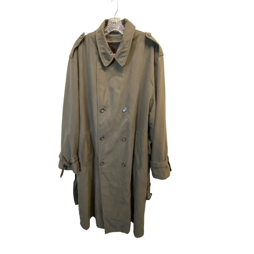 Vintage BILL BLASS Men’s Trench Coat With Hood Size XXL - Picture 1 of 16